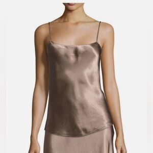 Sleek Vince Large satin cami top in a beautiful shade of brown.